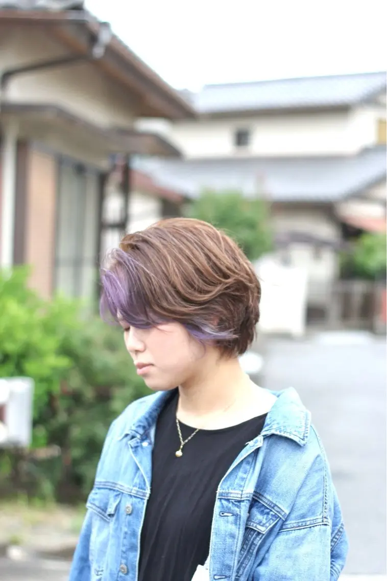 ショート カラー カット ヘアカラー 下野 悠也のヘアスタイル