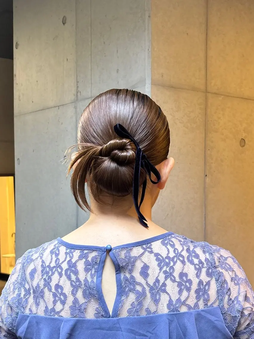ミディアム ヘアアレンジ ヘアセット 〖❁ちひろ| LEONID❁〗のヘアスタイル