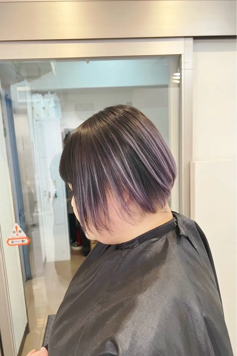 ショート カラー バレイヤージュ ピンクカラー ホワイトピンク レイヤーカット 指名数No.1 /NAOYAのヘアスタイル