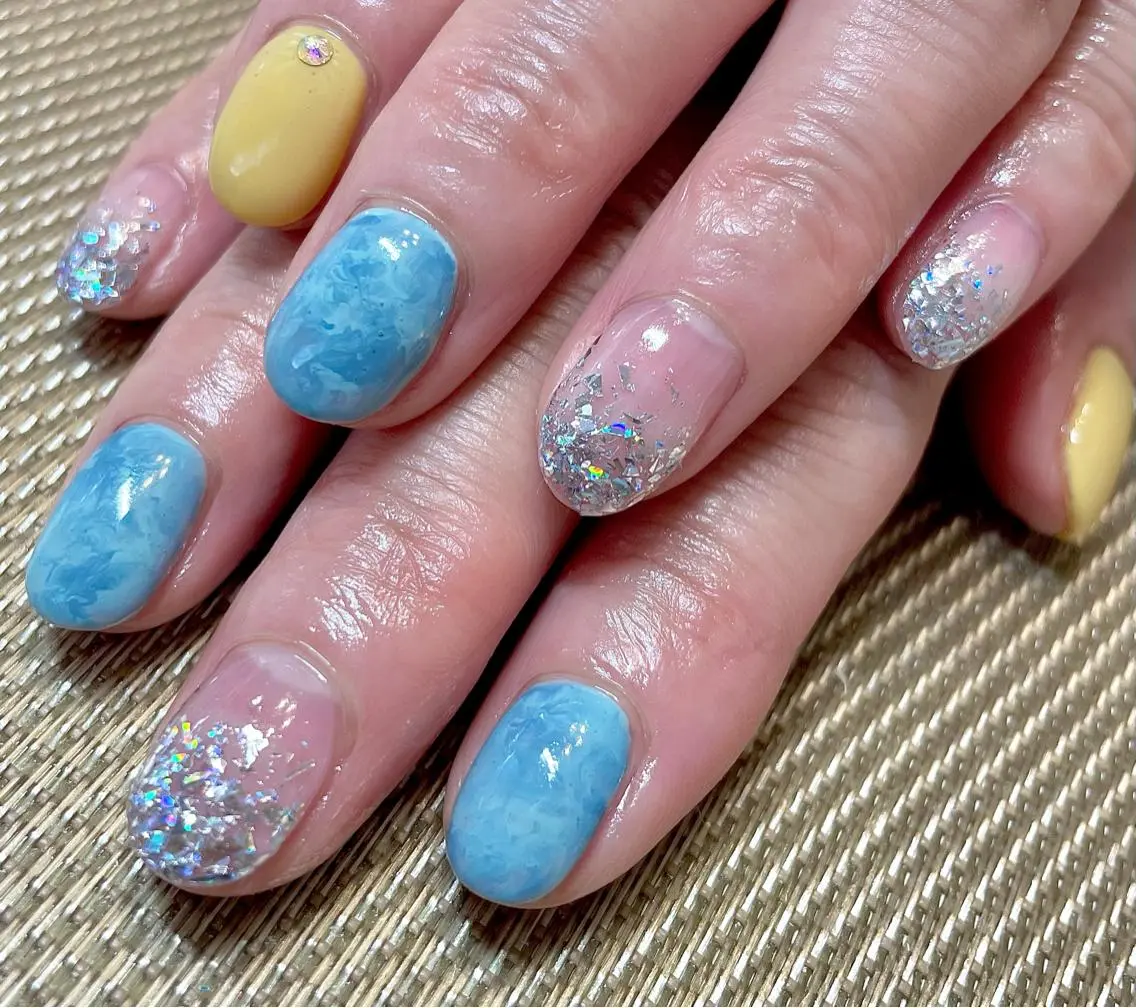 ネイル アートネイル 大理石ネイル(マーブル) Up styleのネイルデザイン