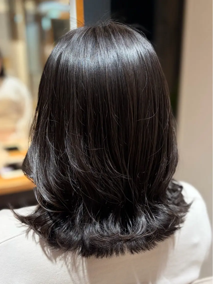 ミディアム くびれヘア 大西 かんなのヘアスタイル