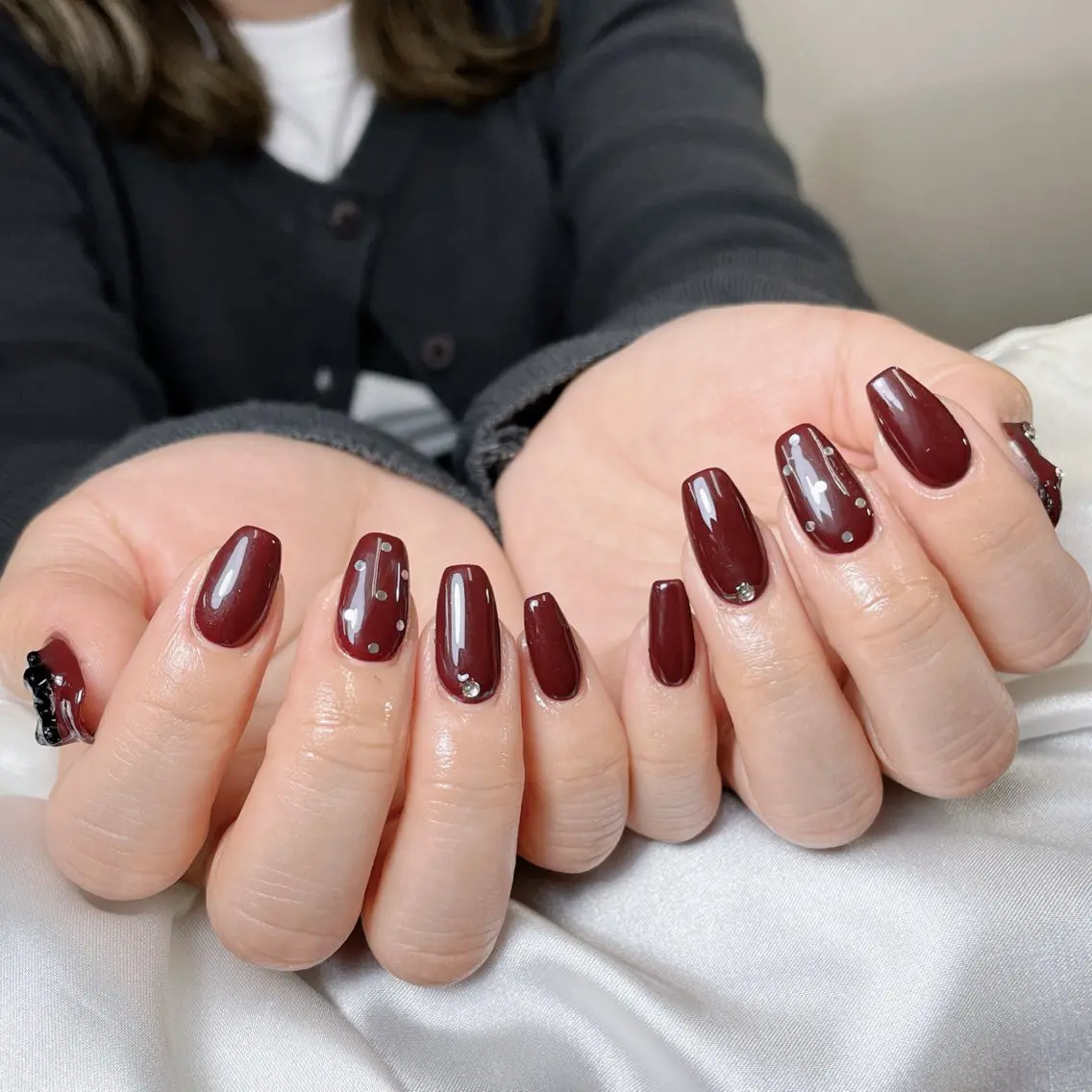 ネイル チークネイル 桜ネイル 長さ出し フットネイル ジェルネイル ハンドネイル YURI NAILのネイルデザイン