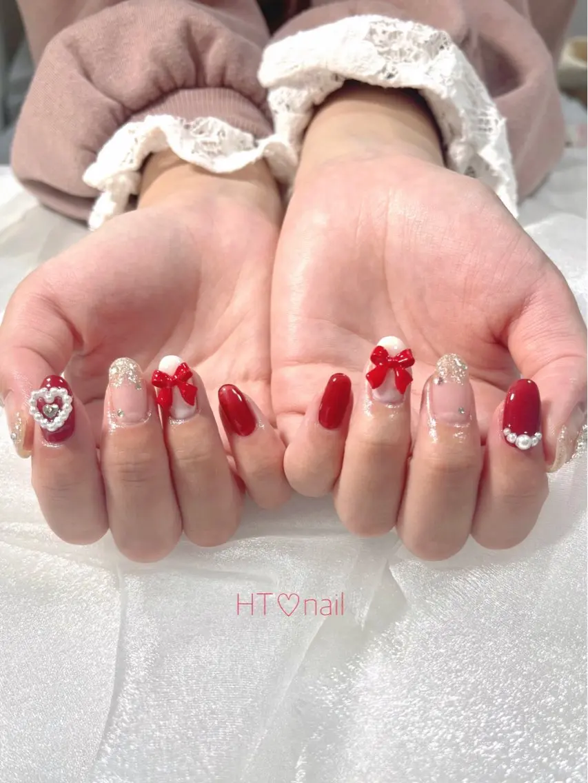 ネイル 冬ネイル クリスマス mimi ♡のネイルデザイン