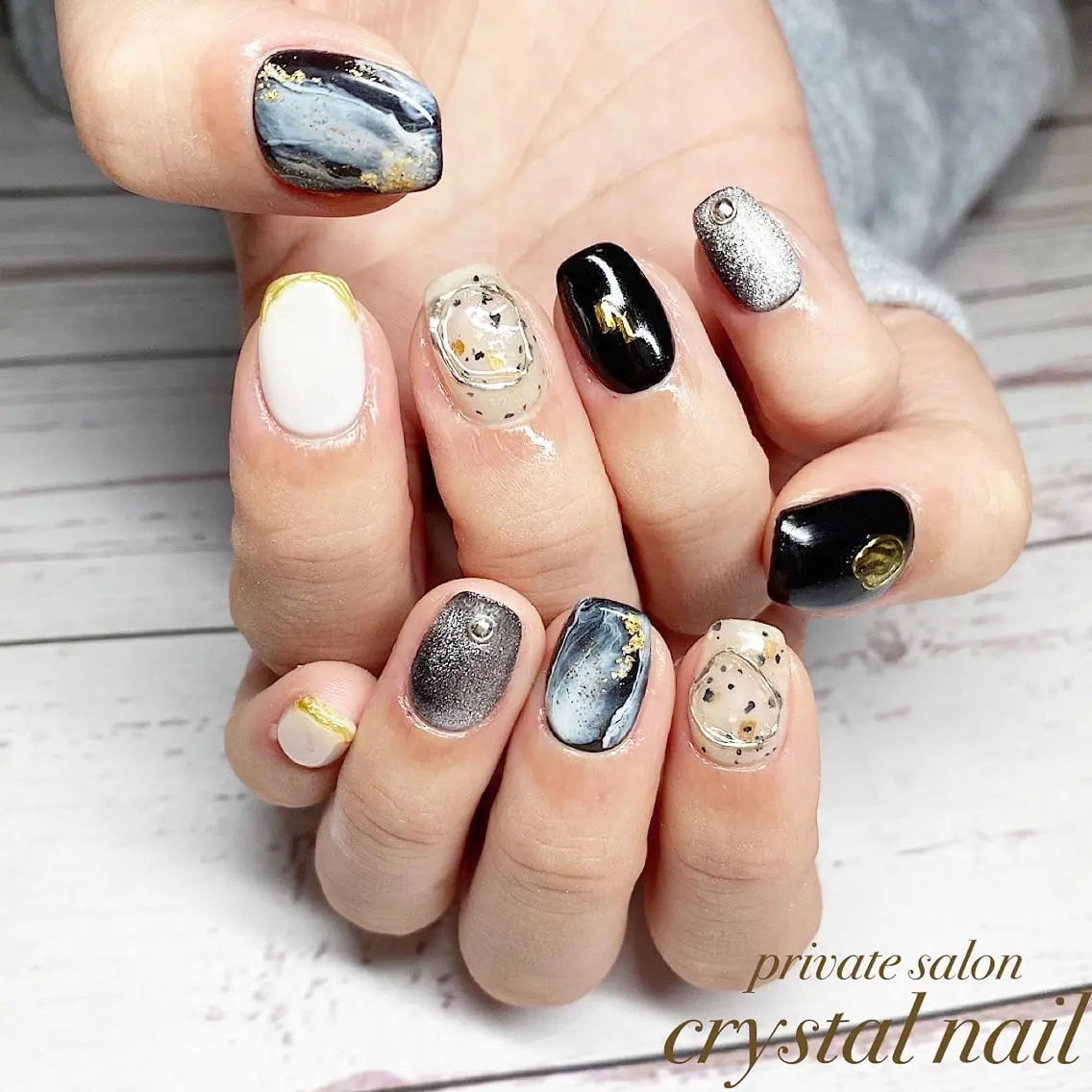 ネイル 卒業式 Crystal Nailのネイルデザイン