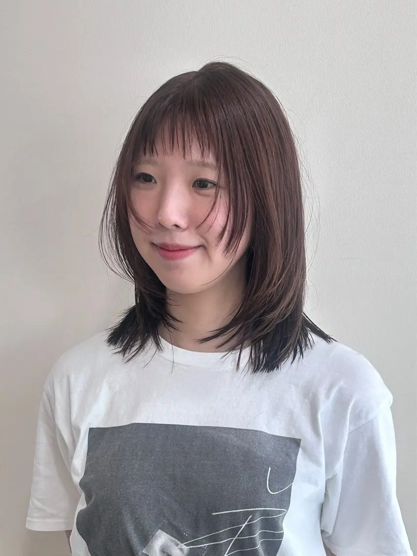 ミディアム カラー カット ヘアカラー トリートメント ナチュラル大人っぽい スタイル　MAORIのヘアスタイル