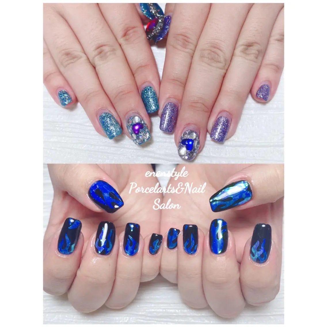 ミディアム ネイル 🐾enen style 🐾のネイルデザイン