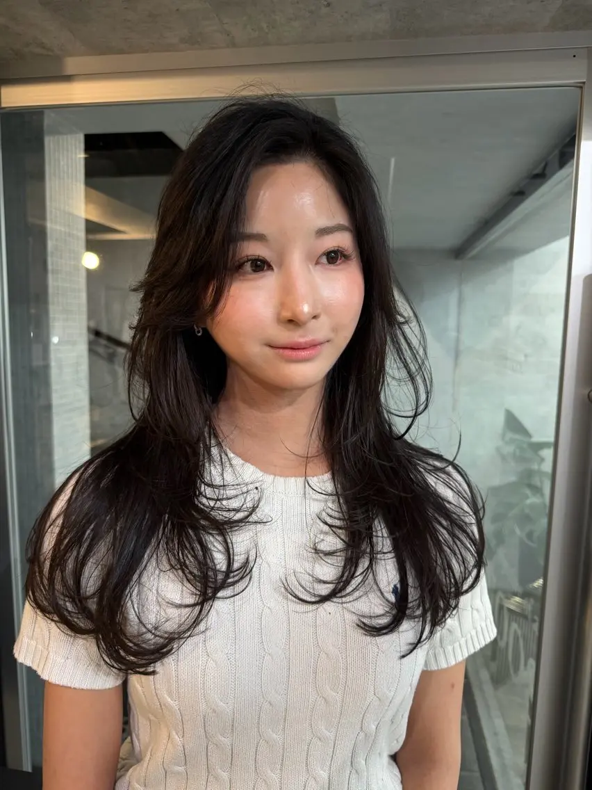 ロング カラー カット ヘアカラー トリートメント You/透明感カラー レイヤーカット/ボブのヘアスタイル