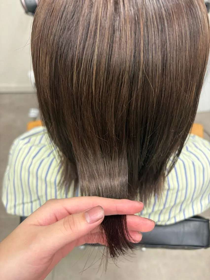 ミディアム カラー トリートメント ヘアカラー 寺岡 美結希のヘアスタイル