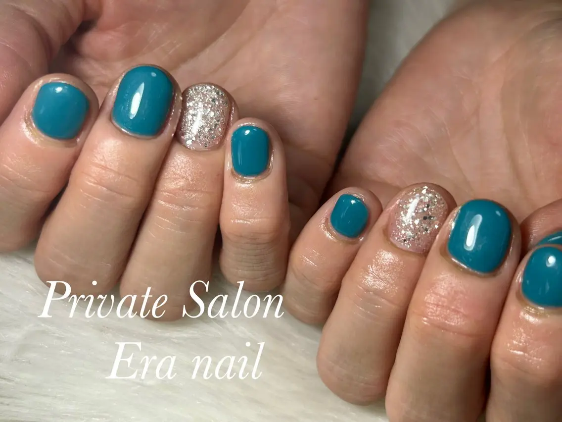 ネイル ワンカラーネイル ショートネイル ハンドネイル Era nailのネイルデザイン