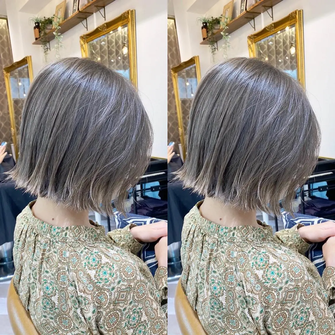 ショート ヘアカラー トリートメント レイヤーカット /透明感カラー西田のヘアスタイル