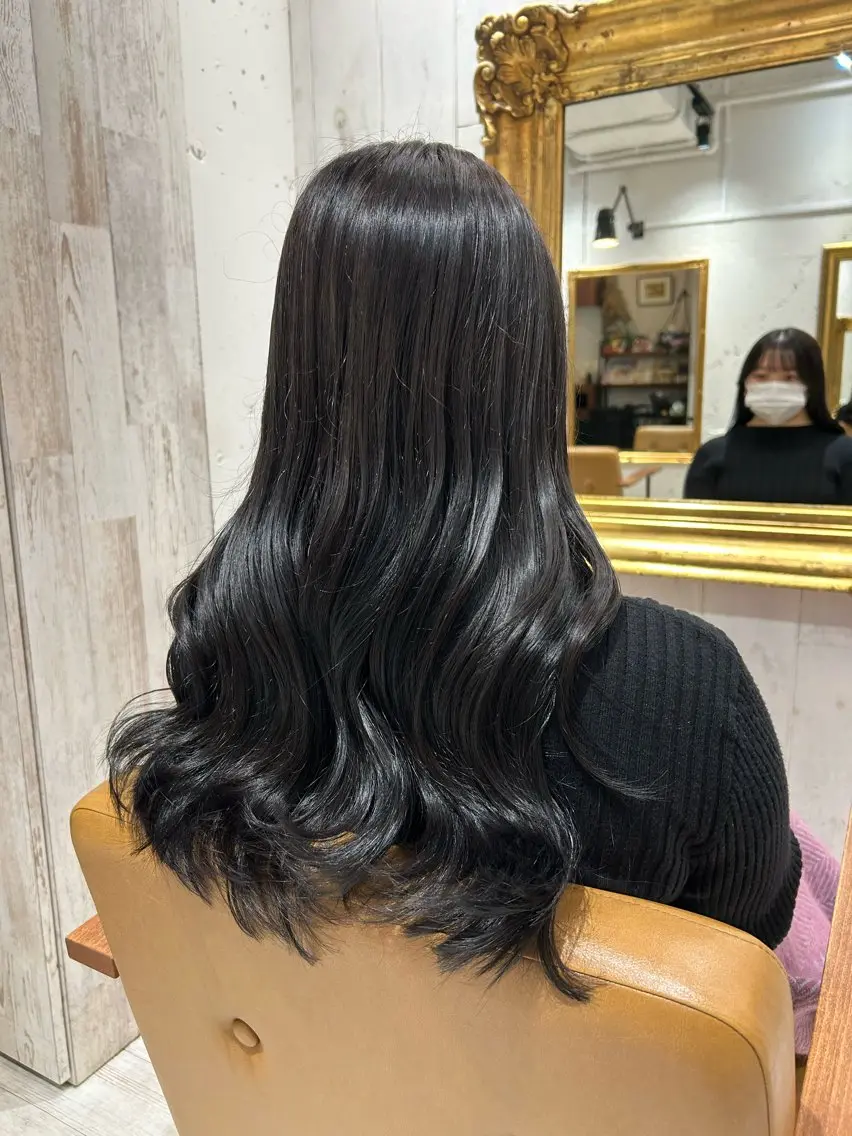 ロング カラー ヘアカラー re view 日和のヘアスタイル