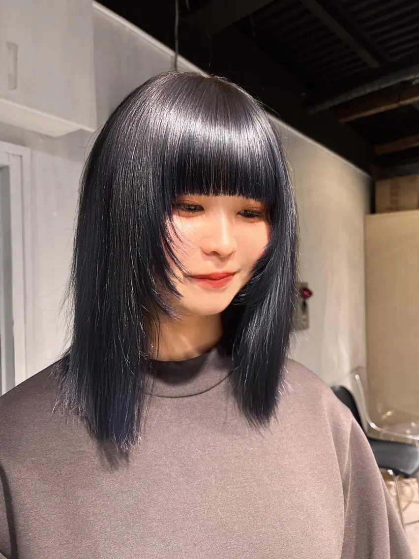 ミディアム 韓国風カラー 卒業式のヘアスタイル ハッシュカット 韓国風ヘア レイヤーカット MEI🎀レイヤー 🎀韓国styleのヘアスタイル