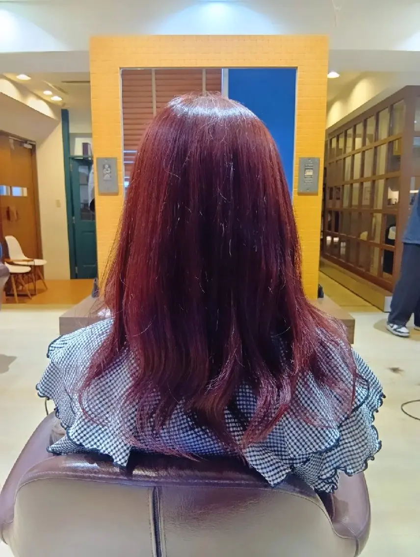 カラー ロング ピンクカラー 顔周りカット 似合わせカット 縮毛矯正 カット ヘアカラー トリートメント 小林暢🌟Orque 髪質改善サロン🌙のヘアスタイル