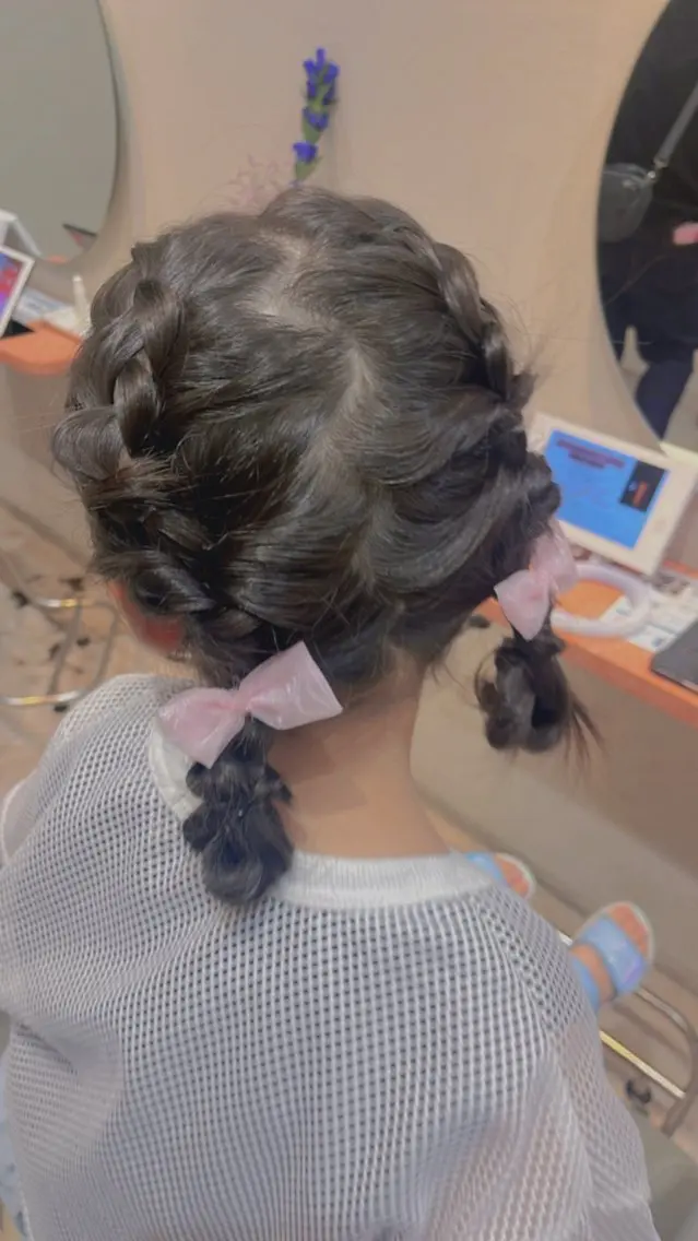 ミディアム ヘアアレンジ キッズ ramphy 柴原 夢奈のヘアスタイル