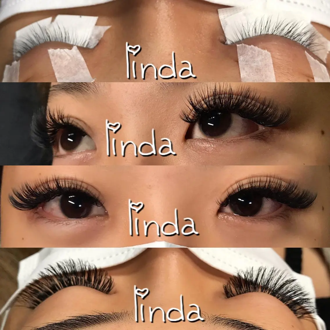 マツエク・マツパ 付け放題 ボリュームラッシュ linda lashesのマツエク・マツパデザイン