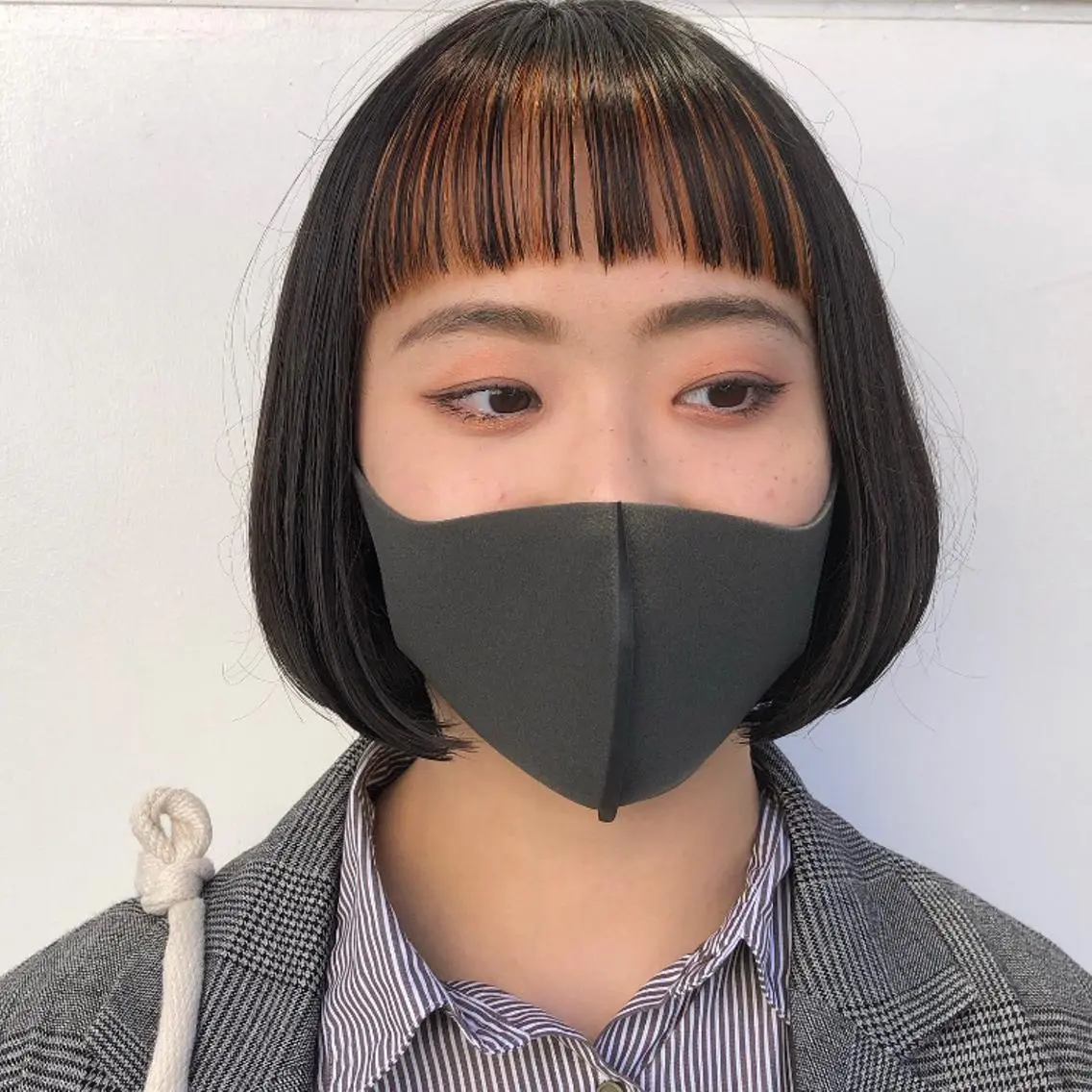 ショート カラー オレンジ カトウ ユウカのヘアスタイル
