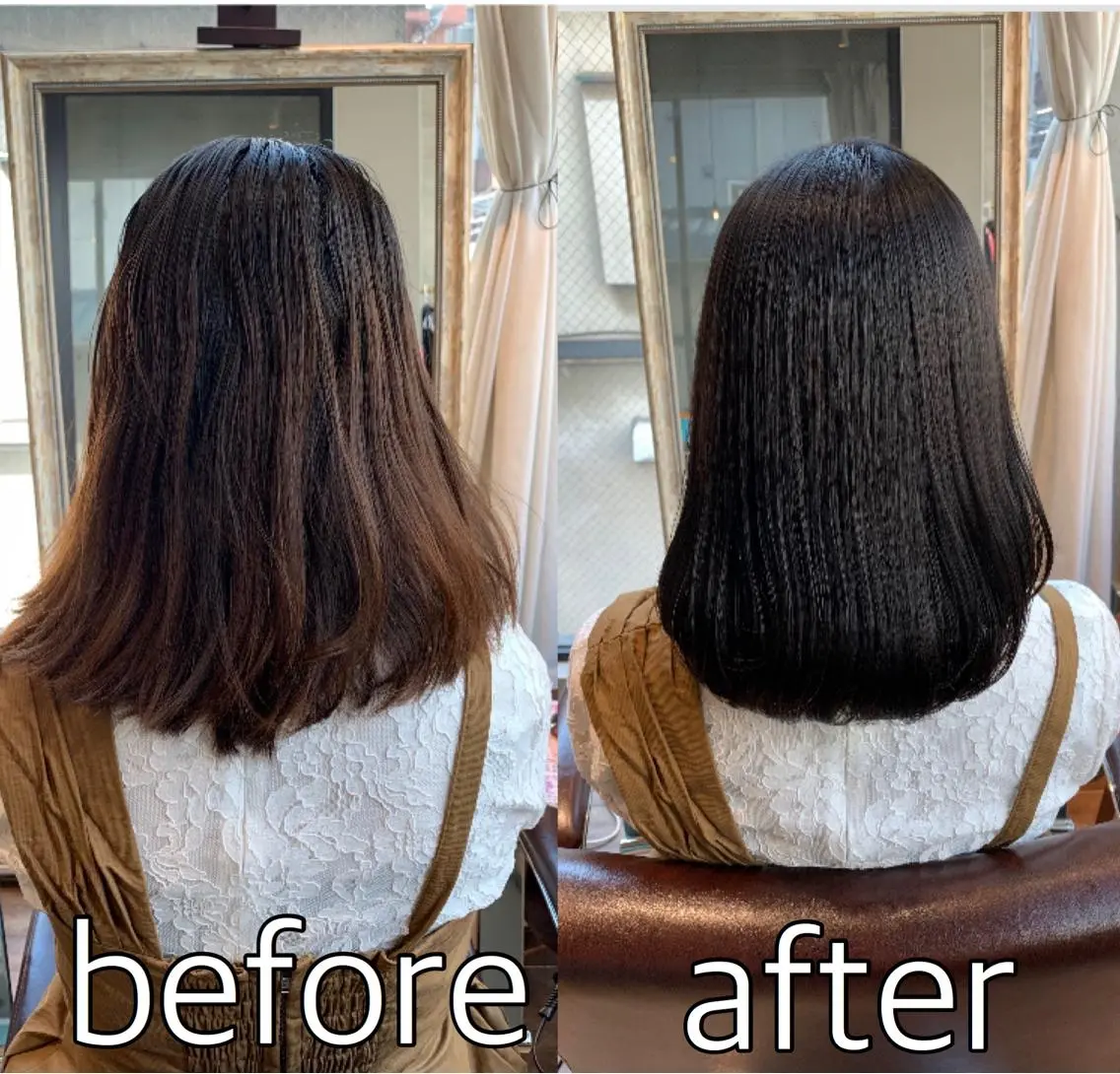 ミディアム 縮毛矯正 ＊くせ毛に特化＊ 【yun】のヘアスタイル
