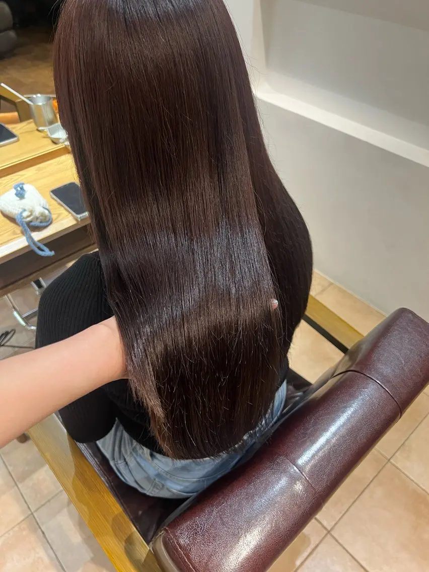 セミロング カラー 🥀韓国ヘア🥀 宮津真菜のヘアスタイル