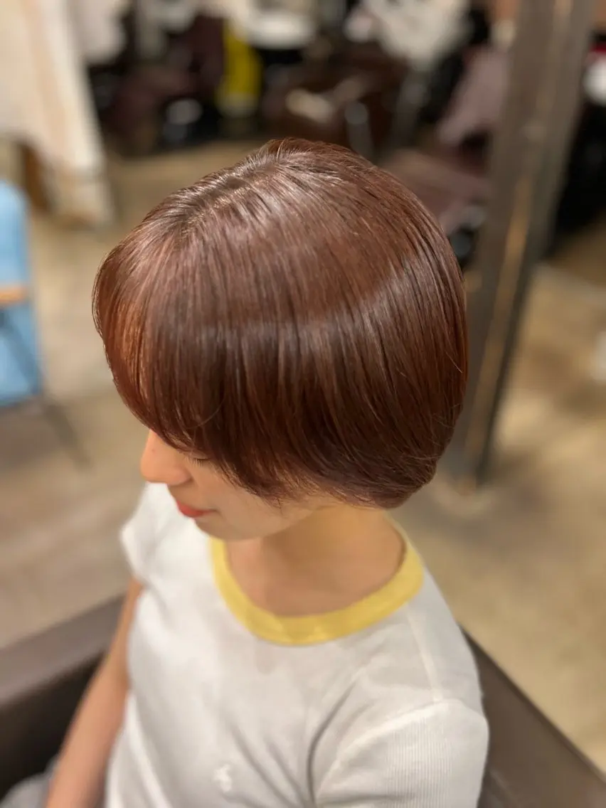 ショート カラー ブラウンカラー レッドカラー レッドブラウン 🫧 のぞみ🫧のヘアスタイル
