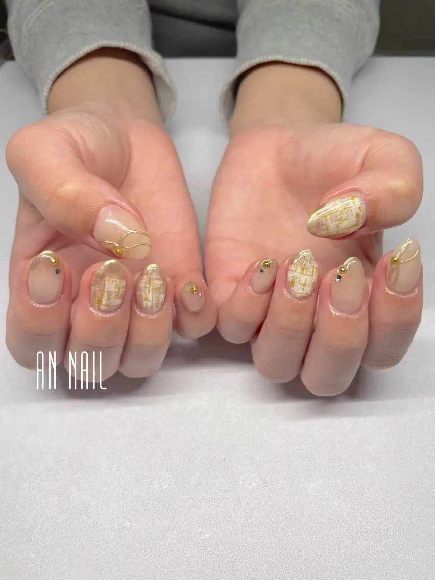 ネイル キラキラネイル 冬ネイル クリスマス AN Nailのネイルデザイン