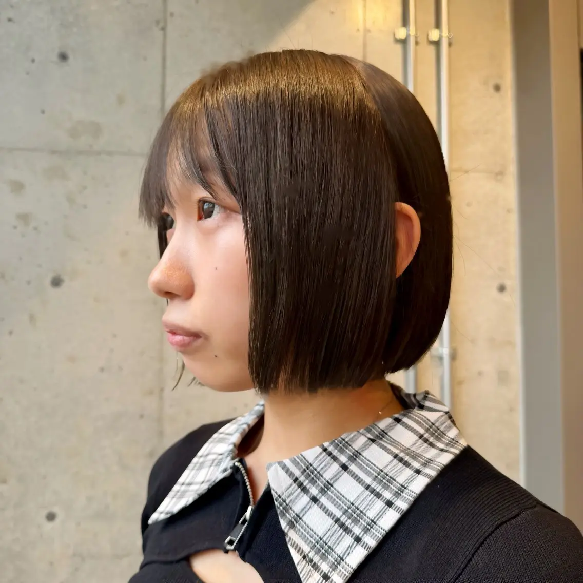 ミディアム カラー ヘアアレンジ カット ヘアカラー トリートメント 💥透明感カラー×レ イヤーボブリクト💥のヘアスタイル