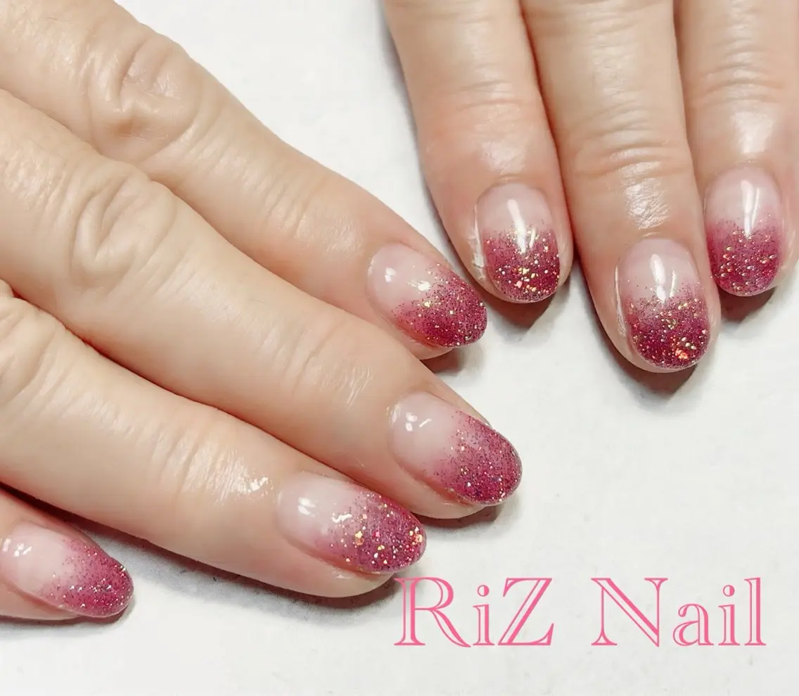 ネイル フラッシュネイル グラデーション ハンドネイル RiZ nail salonのネイルデザイン