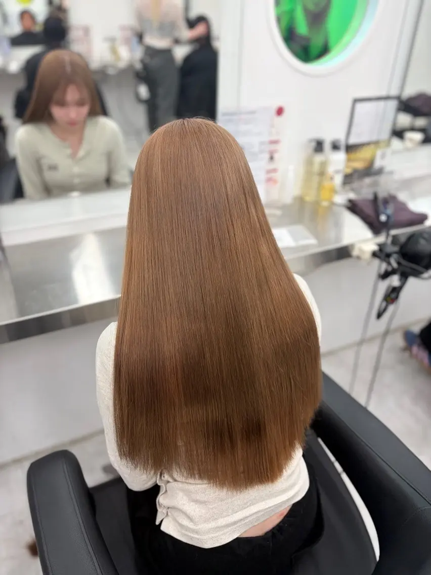 カラー カット ヘアカラー トリートメント ヘアセット 透明感うる艶カラー 🤍MANAMIのヘアスタイル