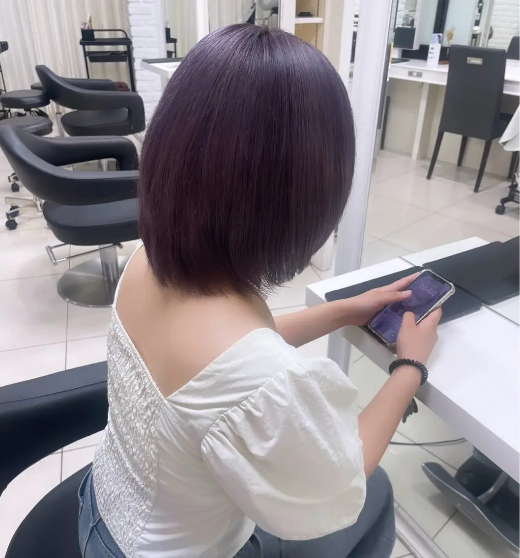 ミディアム ヘアカラー サクラ🎀💟 kichijojiのヘアスタイル