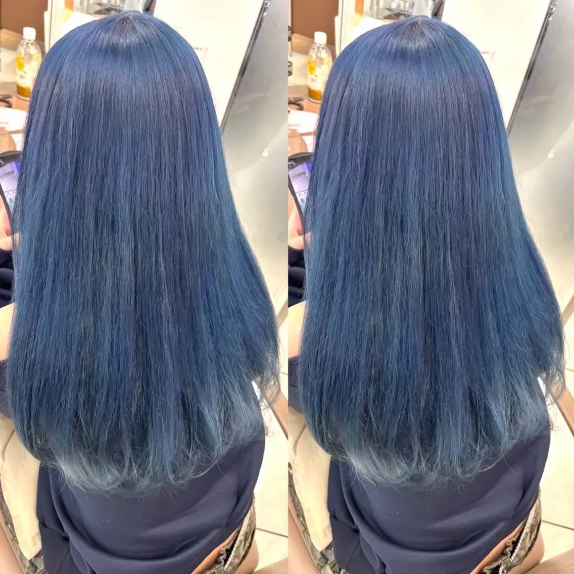 カラー ブリーチ ブルーカラー ケアブリーチ 透明感カラー 髪質改善 ヘアメ🎀推しカラー 🥣横浜/しほ🧸のヘアスタイル