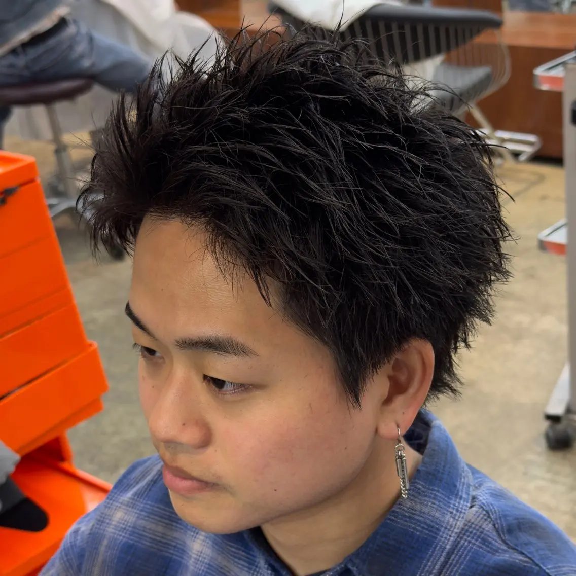 メンズ スパイキーショート カット 渋谷メンズ特化 佐橋世奈のヘアスタイル