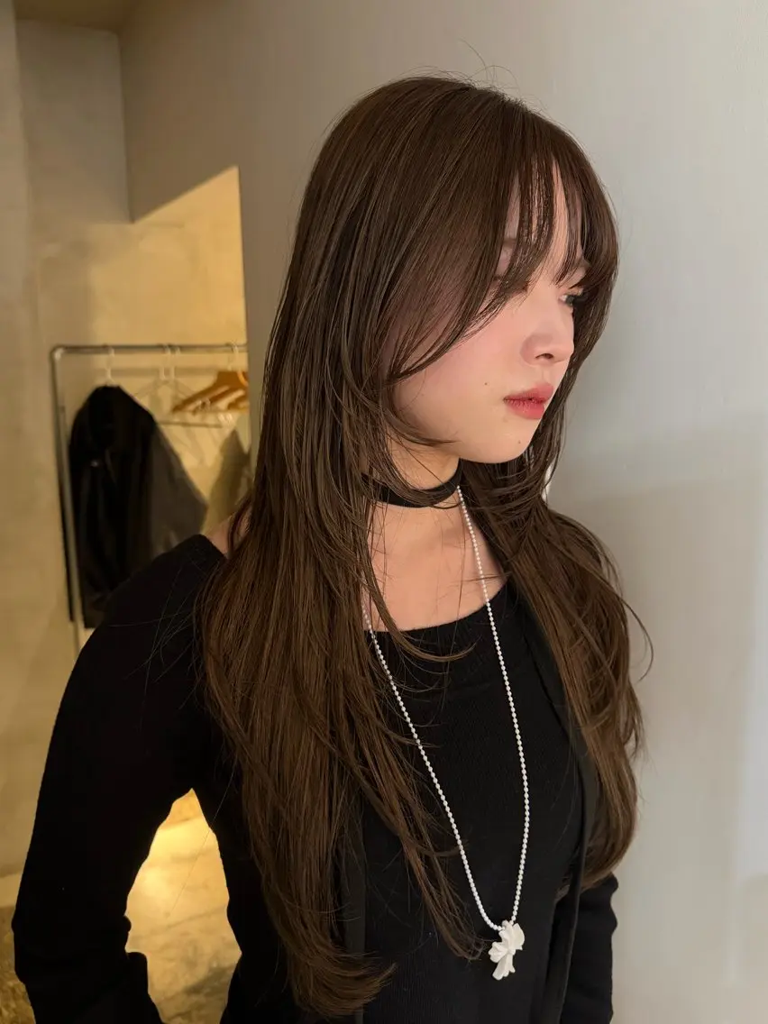 セミロング カラー カット ヘアカラー トリートメント 荒木 雄太のヘアスタイル