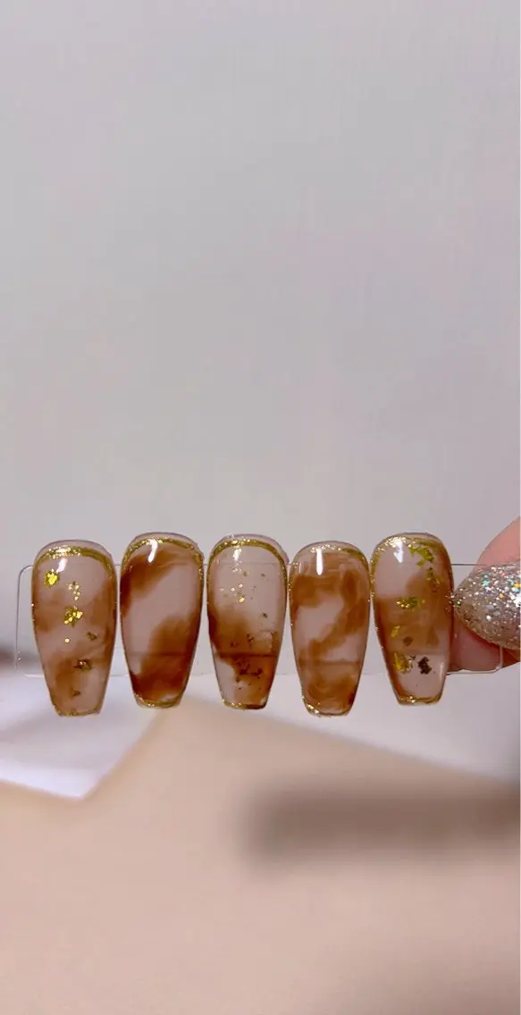 ネイル べっ甲ネイル オフィスネイル Cute Tips nailのネイルデザイン
