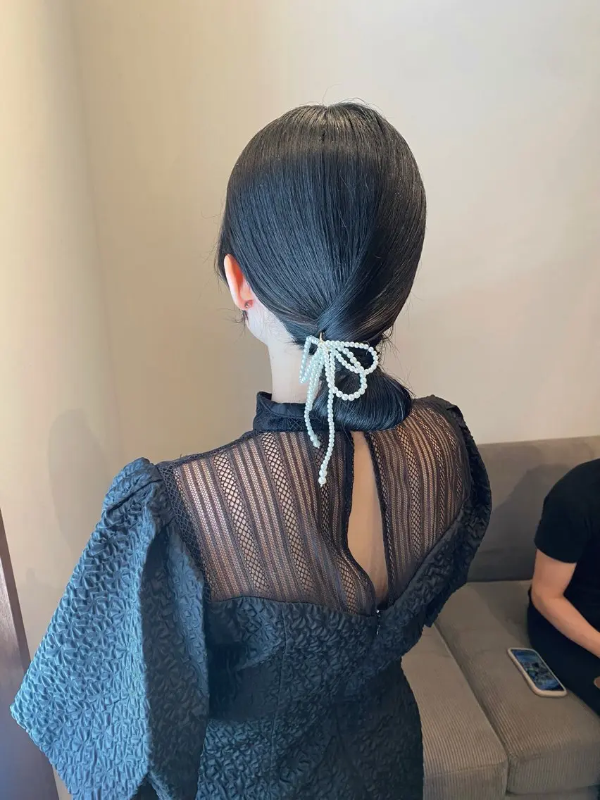 セミロング ヘアアレンジ ヘアセット ENIF ヤマグチアツコのヘアスタイル
