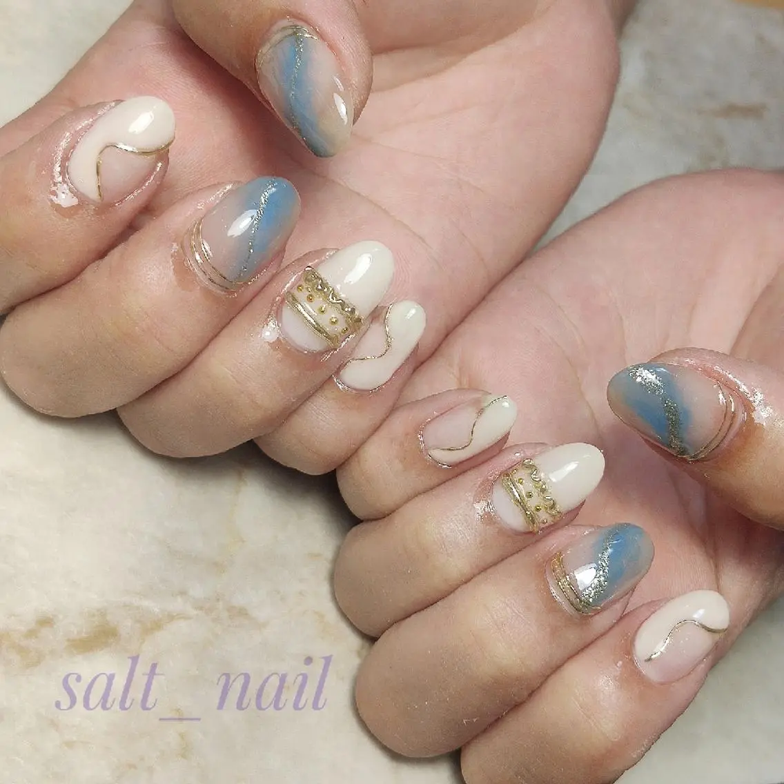 ネイル ミラーネイル ハンドネイル 個人サロン saltnailのネイルデザイン
