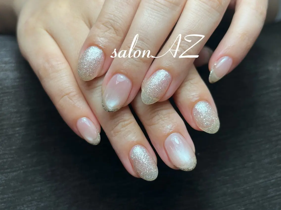 ネイル アートネイル 長さ出し フットネイル フレンチネイル ジェルネイル salon AZのネイルデザイン