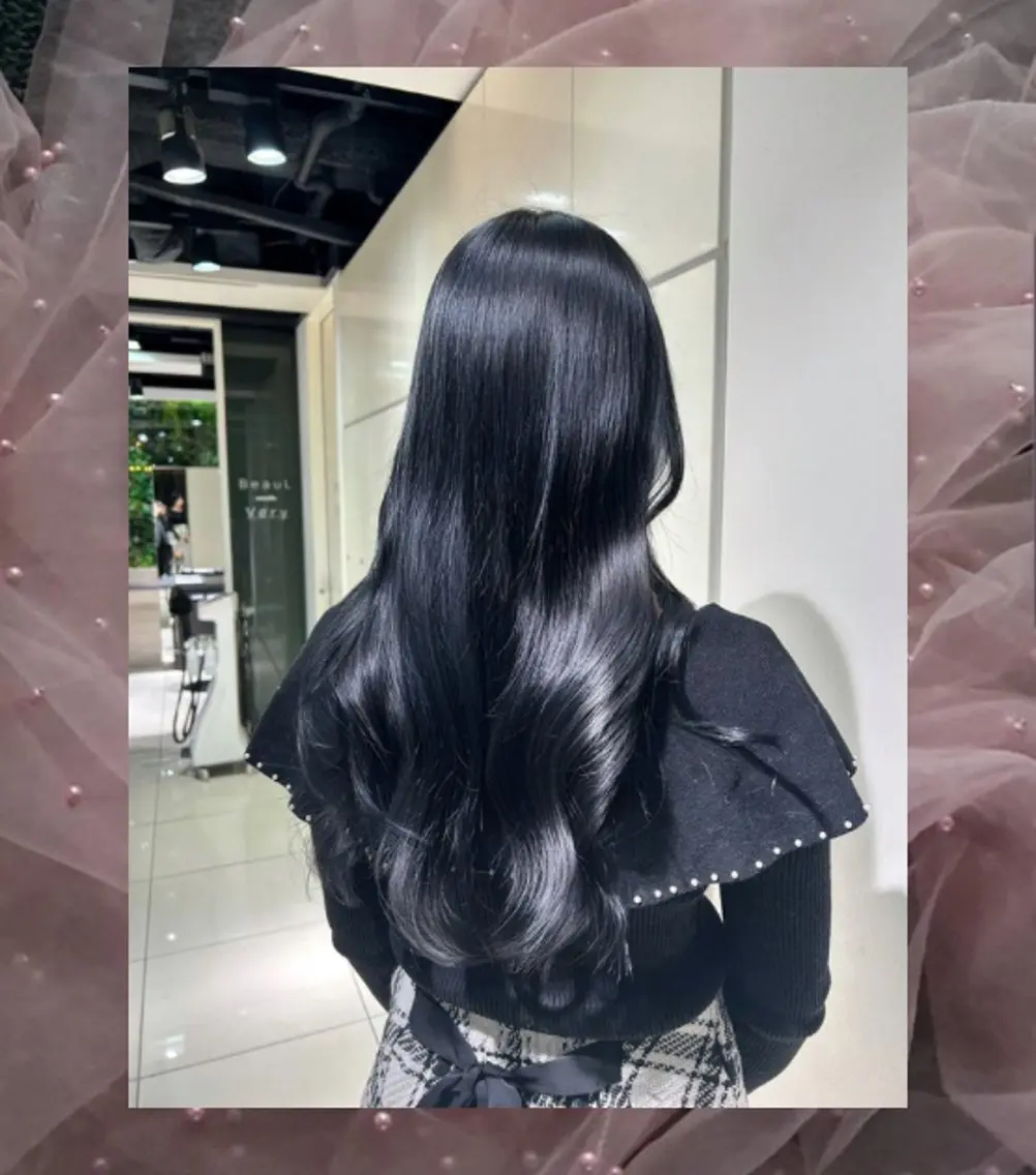 カラー 黒髪 ヘアカラー トリートメント みゆ💖💫透明感 カラー／ヘアアレンジのヘアスタイル