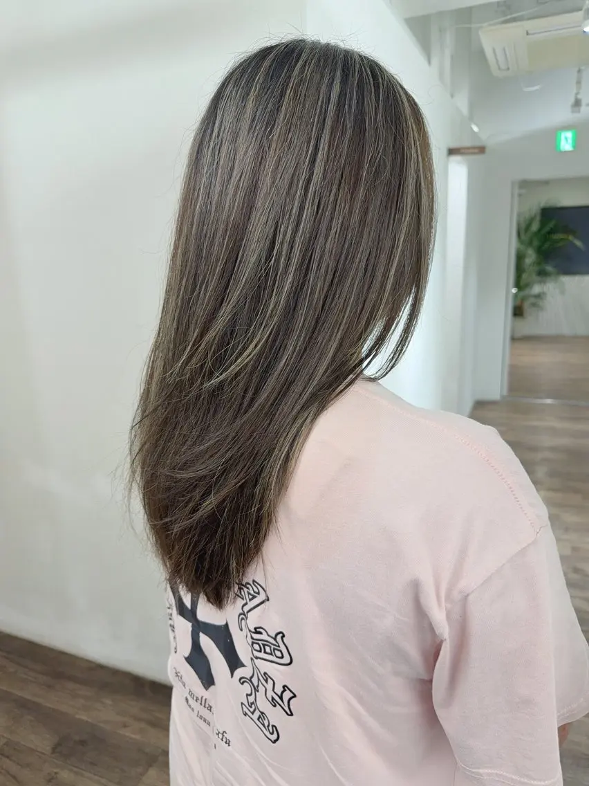 ロング カラー ヘアカラー トリートメント ハイライト⭐️上野 高広のヘアスタイル