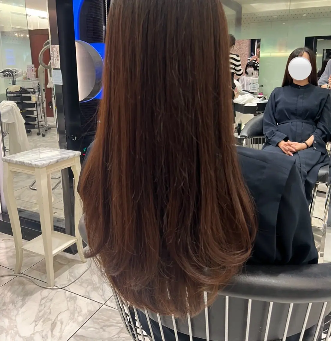 ロング コテ巻きパーマ💙 シノヤユイのヘアスタイル