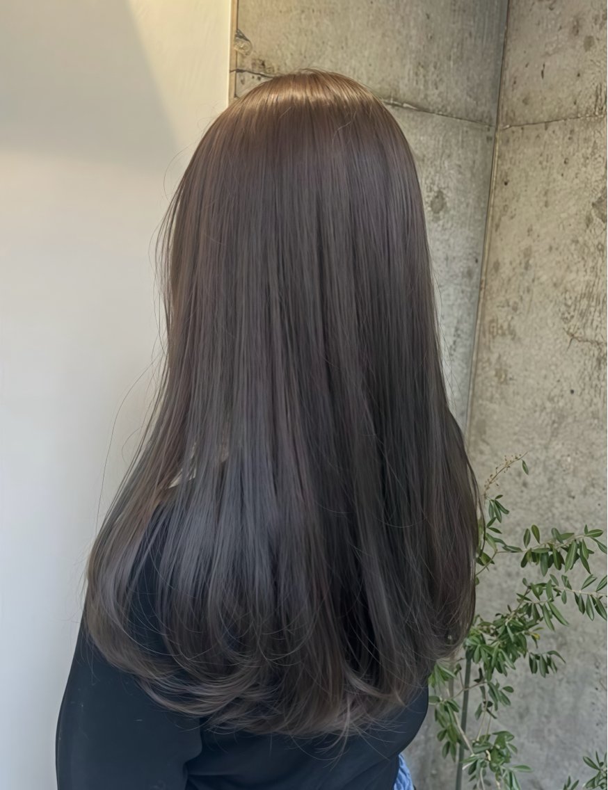 ロング カラー ヘアカラー トリートメント 🌝ぷるつや透明感・ 柔らかヘア🍅まあやのヘアスタイル