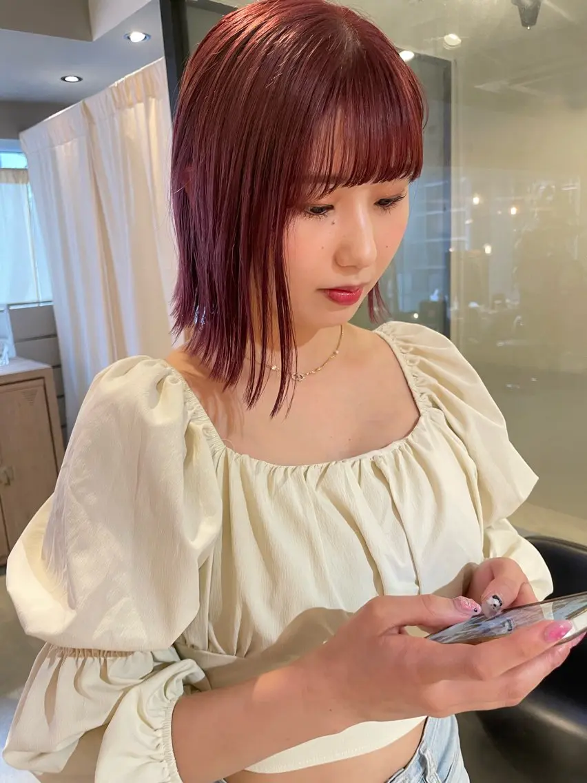 カラー 🎀西川芽依/ 暖色カラー🎀のヘアスタイル