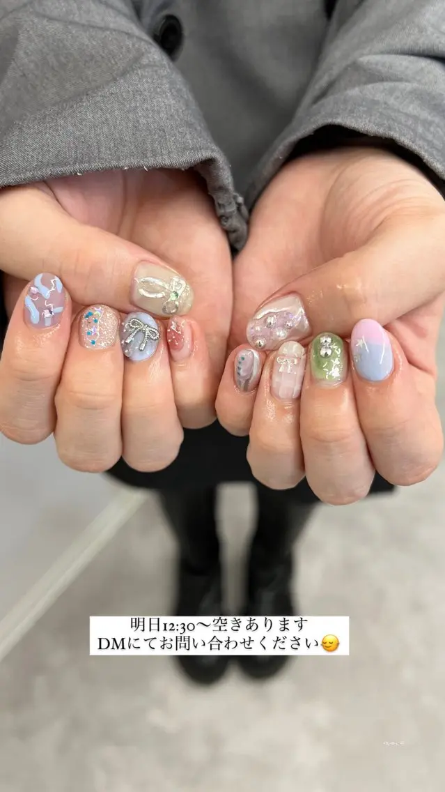 ネイル ジェルネイル グラデーション 韓国ネイル パラジェル パステルネイル ハンドネイル ハンドケア Bana_ Nailのネイルデザイン