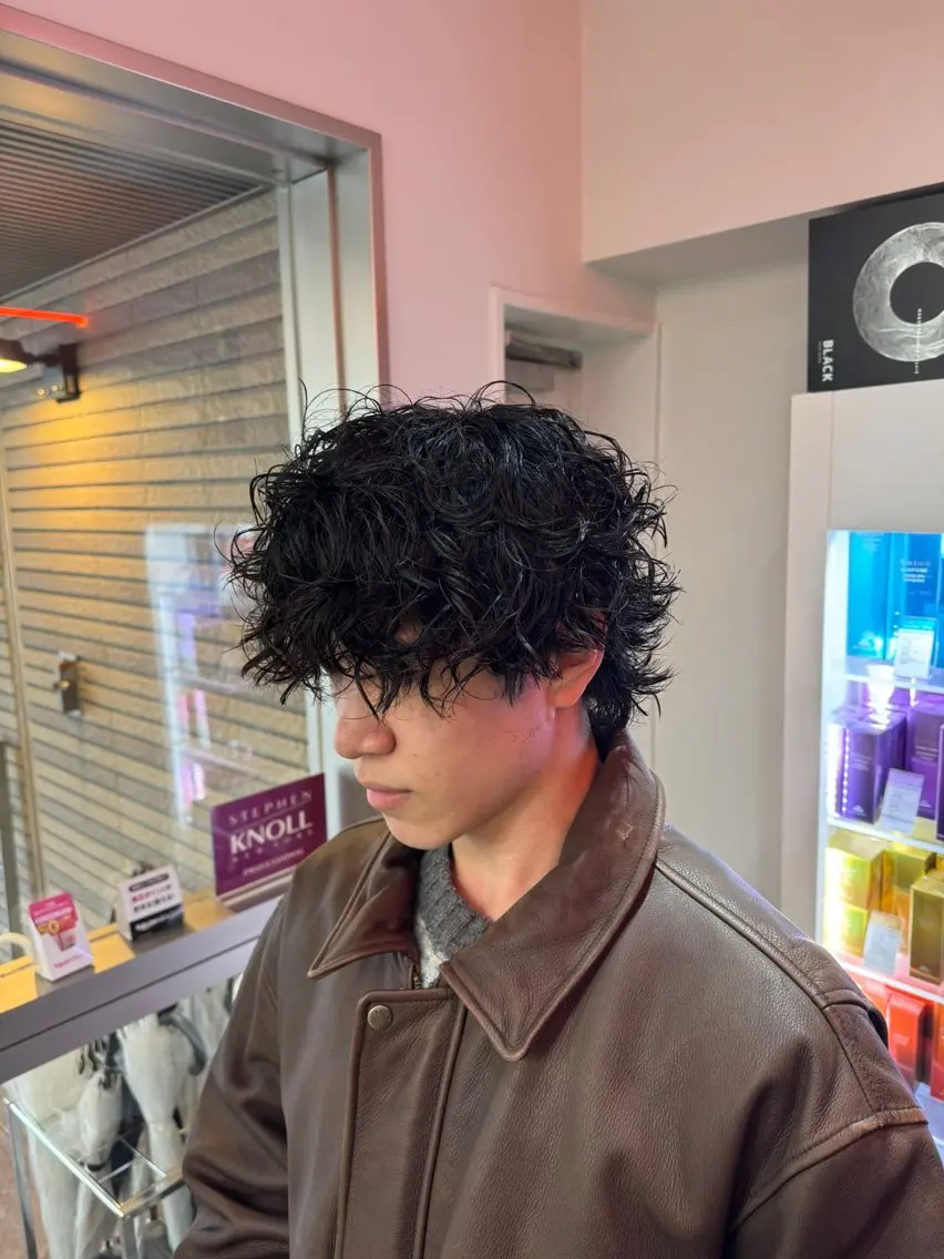 ショート カラー パーマ カット パーマ 🔥漢髪特化メンズ マネージャーYUKIのヘアスタイル