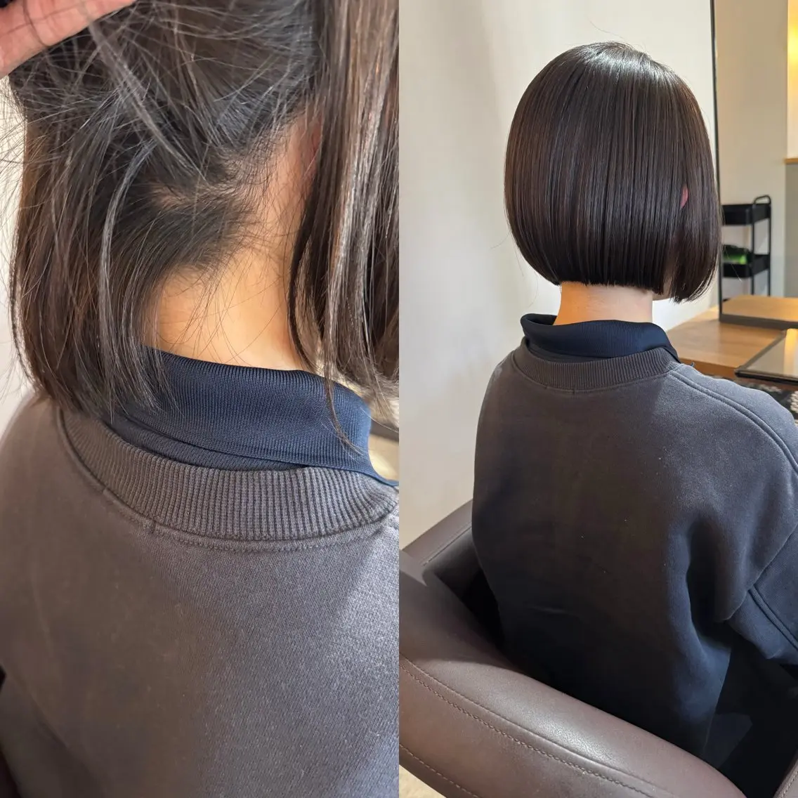 ショート ボブレイヤー ボブ 韓国風ヘア レイヤーカット ショートヘア カット トリートメント ✨髪質改善美髪矯正✨ ボブ/韓国レイヤー✨のヘアスタイル