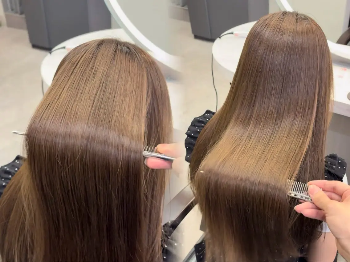 ロング カラー 髪質改善⭐️透明感 カラー🤍ゆうが🤍のヘアスタイル