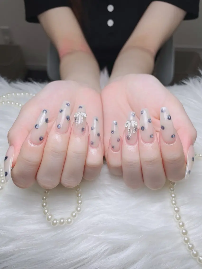 ネイル ハート 韓国ネイル 春ネイル 夏ネイル バレンタイン ハンドネイル Sora nail 長さ出し専門店のネイルデザイン