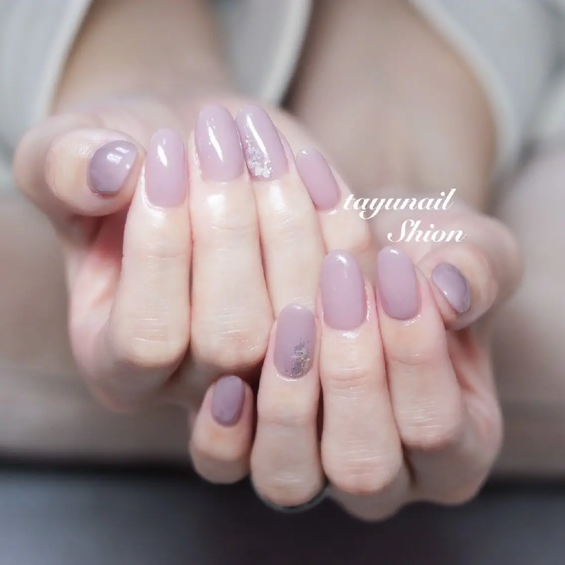 ネイル ジェルネイル ワンカラーネイル パラジェル シンプルネイル 冬ネイル ネイルサロン 【たゆnail】のネイルデザイン