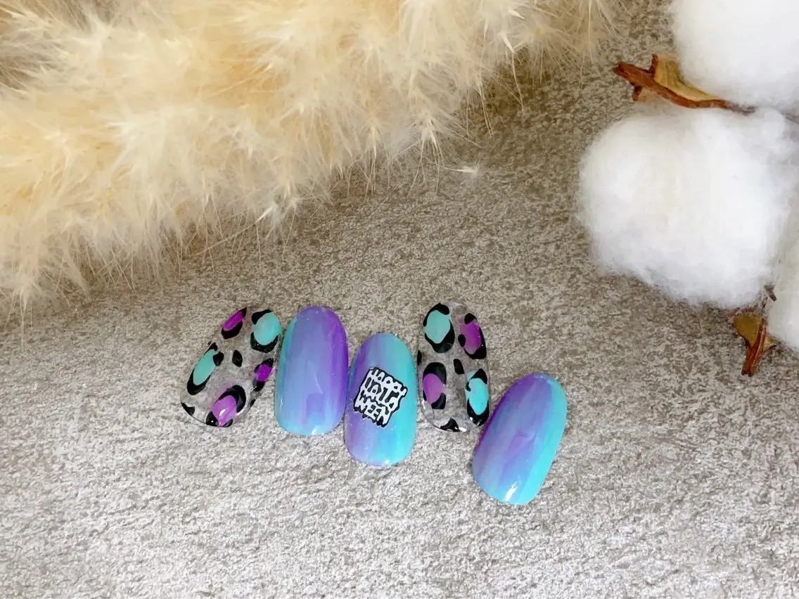 ネイル ジェルネイル ハロウィン 韓国ネイル メンズネイル パラジェル kiki nail たまプラーザのネイルデザイン