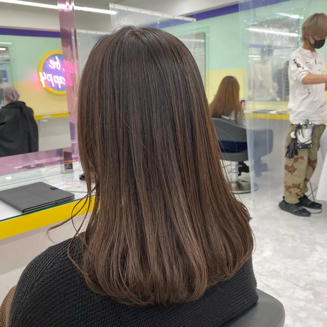 ミディアム カラー ヘアアレンジ カット ヘアカラー mai🍑暖色カラー /レイヤー💖のヘアスタイル