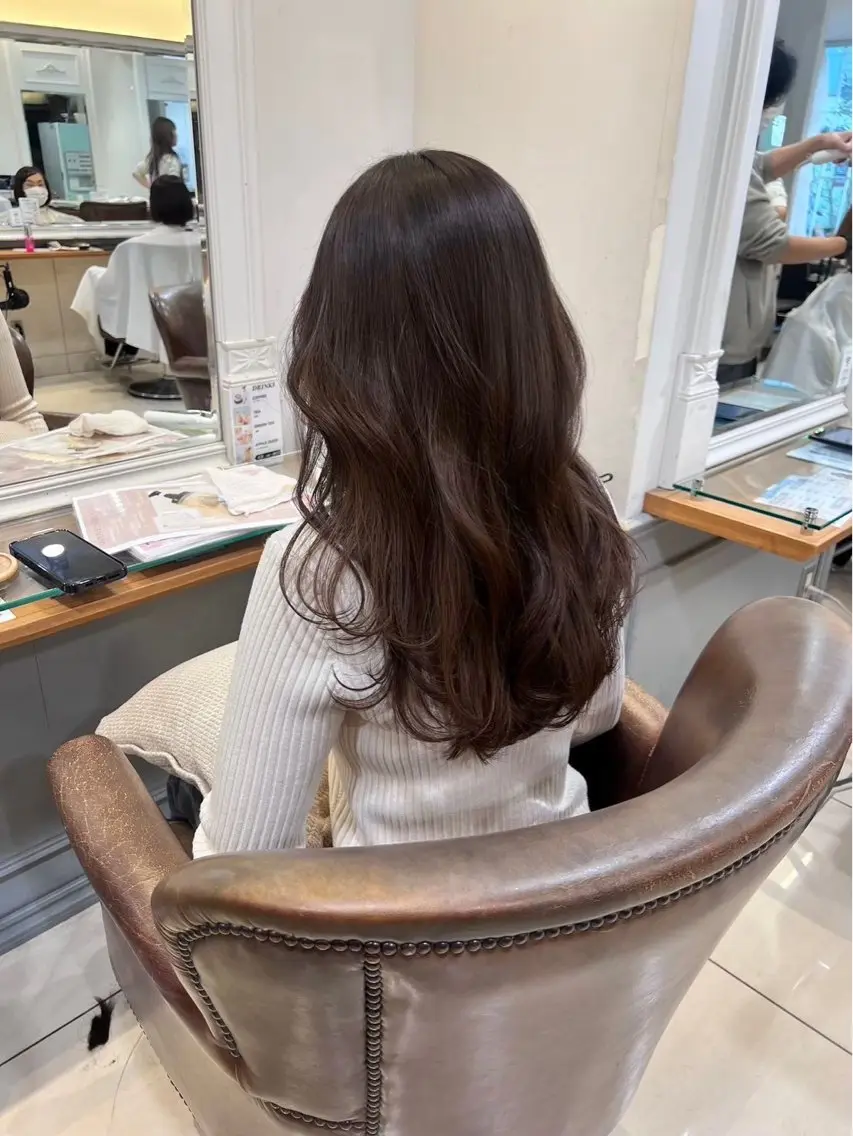 ロング カラー ヘアカラー 横浜⭐️ブリーチ モデル💫あみ💫のヘアスタイル