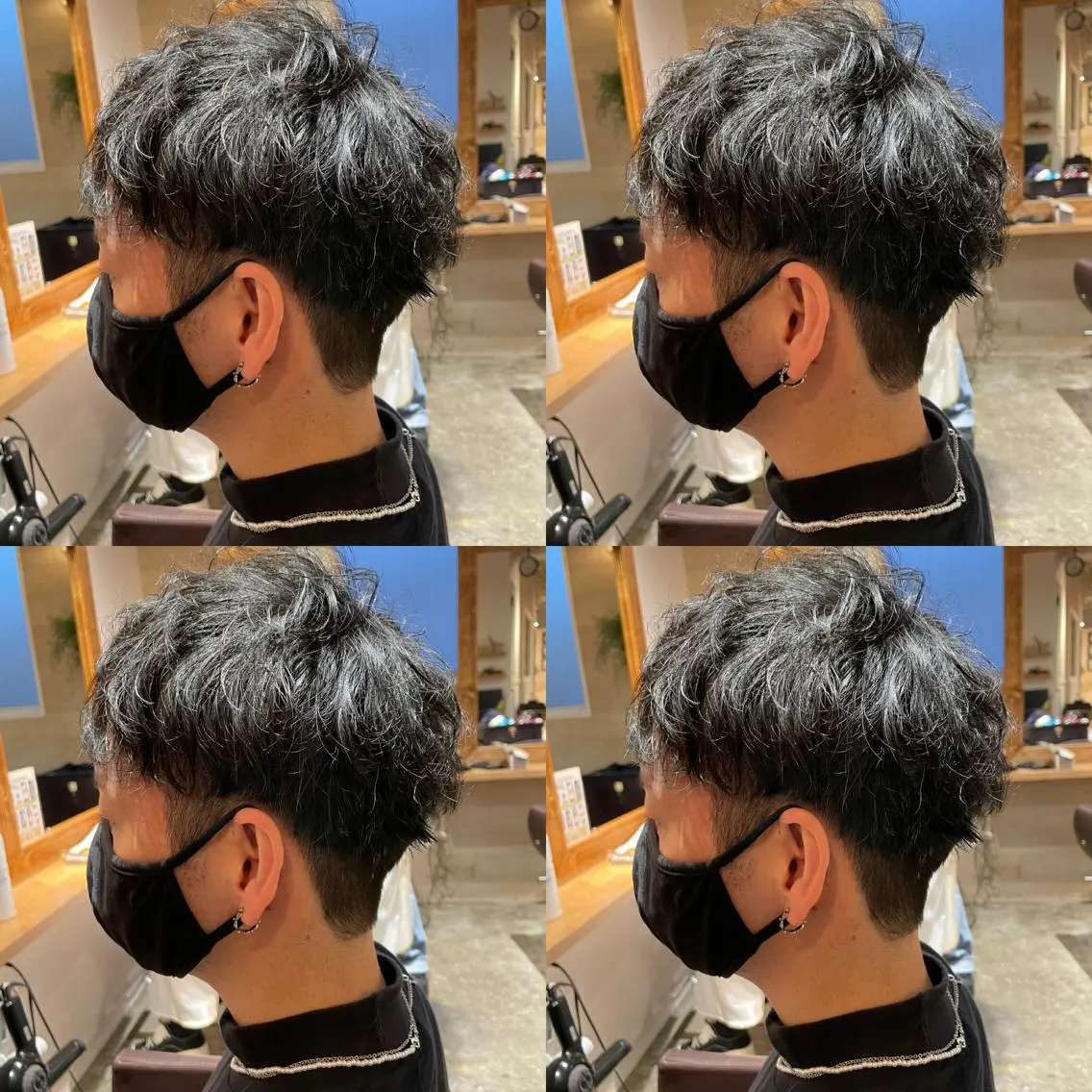 メンズ マッシュ 刈り上げ 優真/難波で 1番パーマが上手いのヘアスタイル